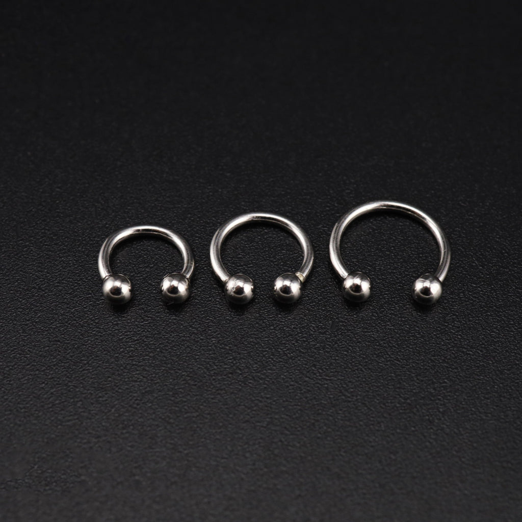 Classic S925 Sterling Silver Horseshoe Rings - Classic S925 Sterling Silver Horseshoe Rings - 6 mm by CRUXJEWELRY