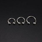 Classic S925 Sterling Silver Horseshoe Rings - Classic S925 Sterling Silver Horseshoe Rings - 6 mm by CRUXJEWELRY