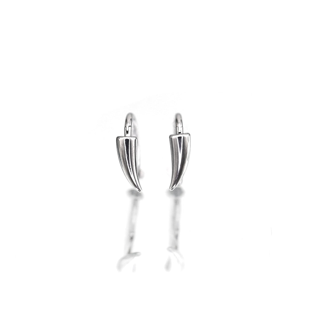 CRUX - Pair Of Vampire Fang Gothic Hoop - CRUX - Pair Of Vampire Fang Gothic Hoop - 8mm by CRUXJEWELRY