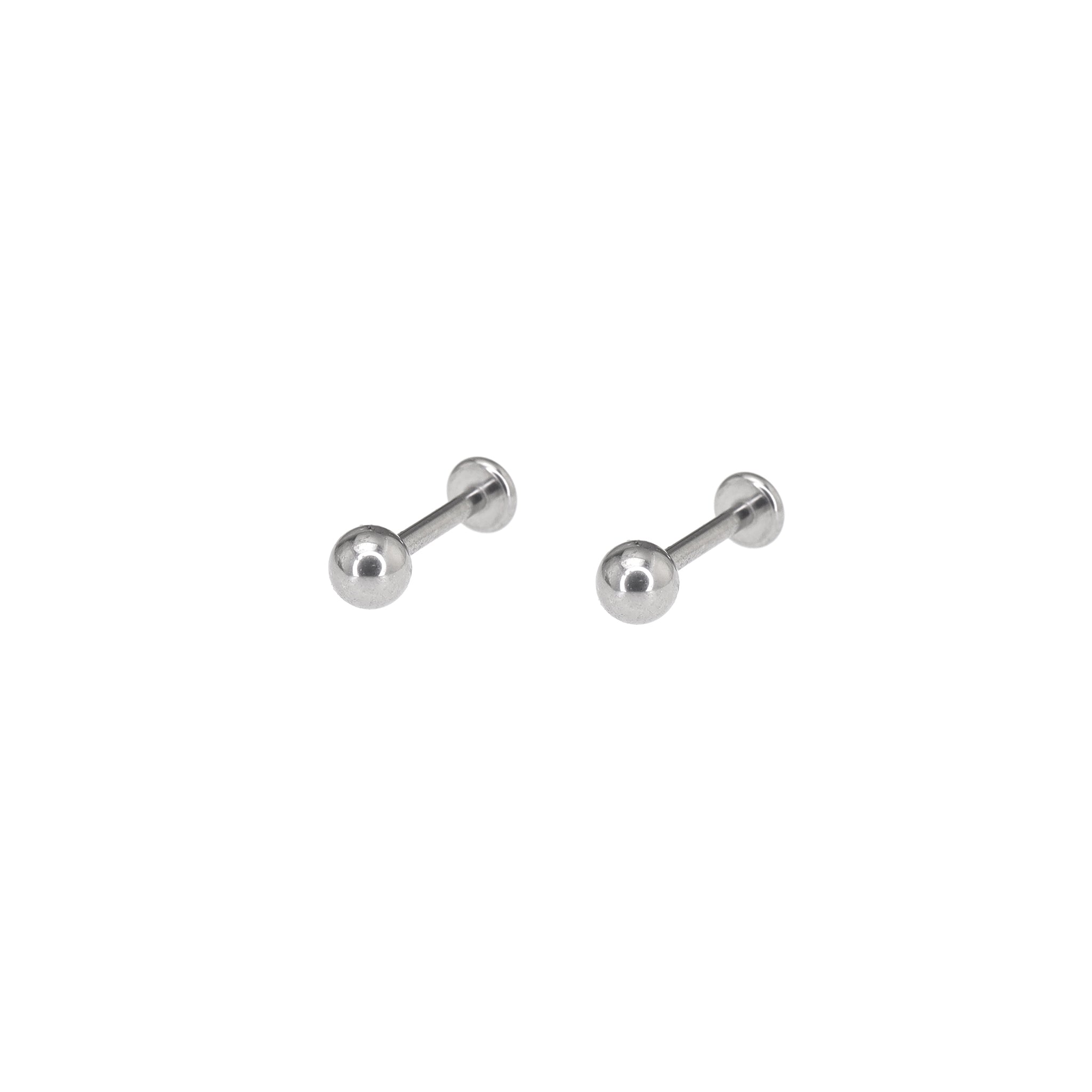 18G Basic Internally Threaded Titanium Labret Stud - 18G Basic Internally Threaded Titanium Labret Stud - 3mm / 6mm by CRUXJEWELRY