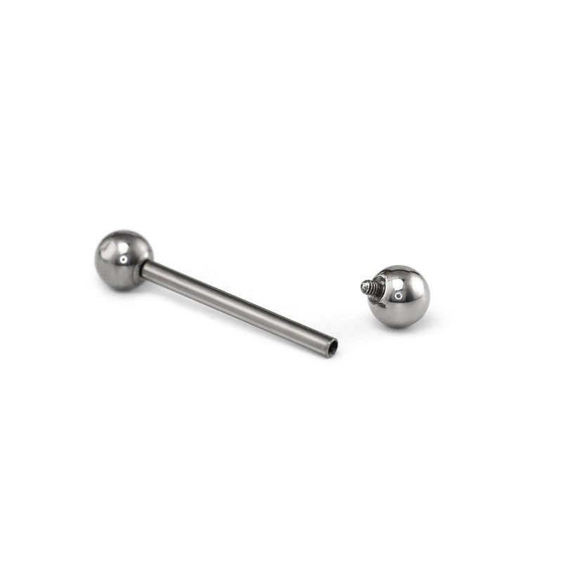 Classic Internally Threaded Titanium Barbell - Classic Internally Threaded Titanium Barbell - 10mm / 4mm by CRUXJEWELRY