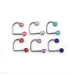 Full CZ Stainless Steel U-Ring - Full CZ Stainless Steel U-Ring - White / 8mm by CRUXJEWELRY