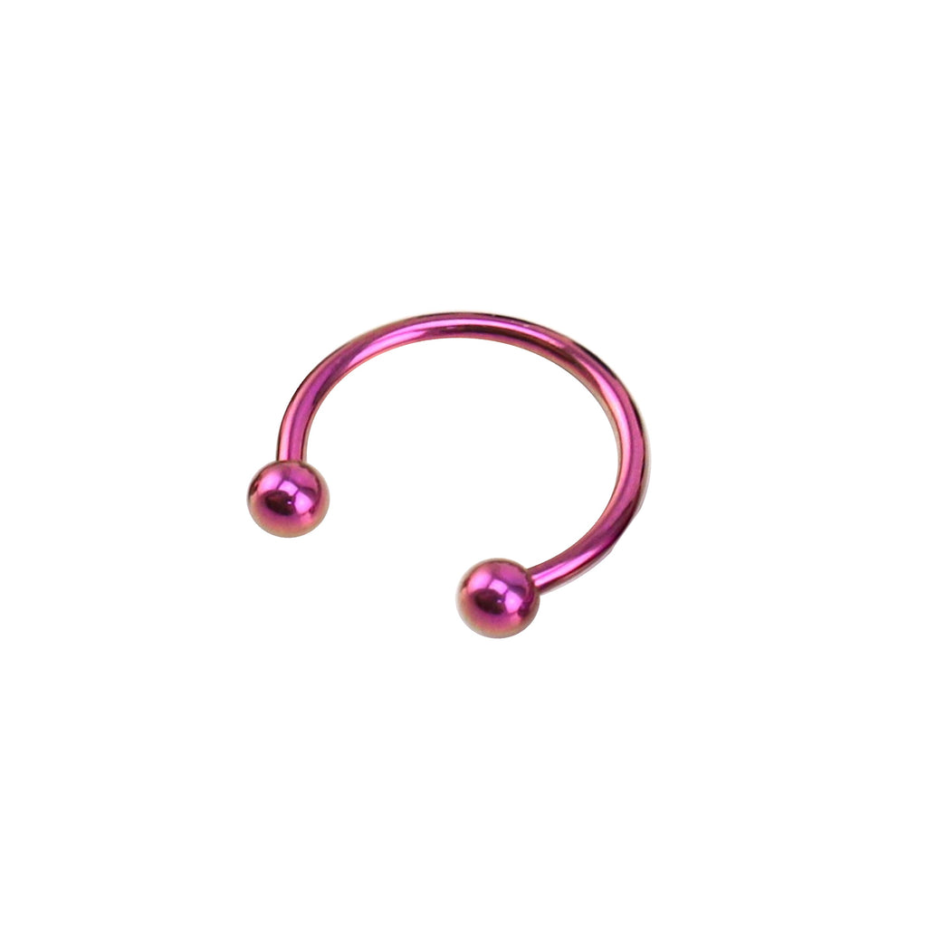 Classic Externally Threaded Titanium Horseshoe ring - Classic Externally Threaded Titanium Horseshoe ring - Deep Blue / 3 mm by CRUXJEWELRY