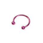 Classic Externally Threaded Titanium Horseshoe ring - Classic Externally Threaded Titanium Horseshoe ring - Deep Blue / 3 mm by CRUXJEWELRY