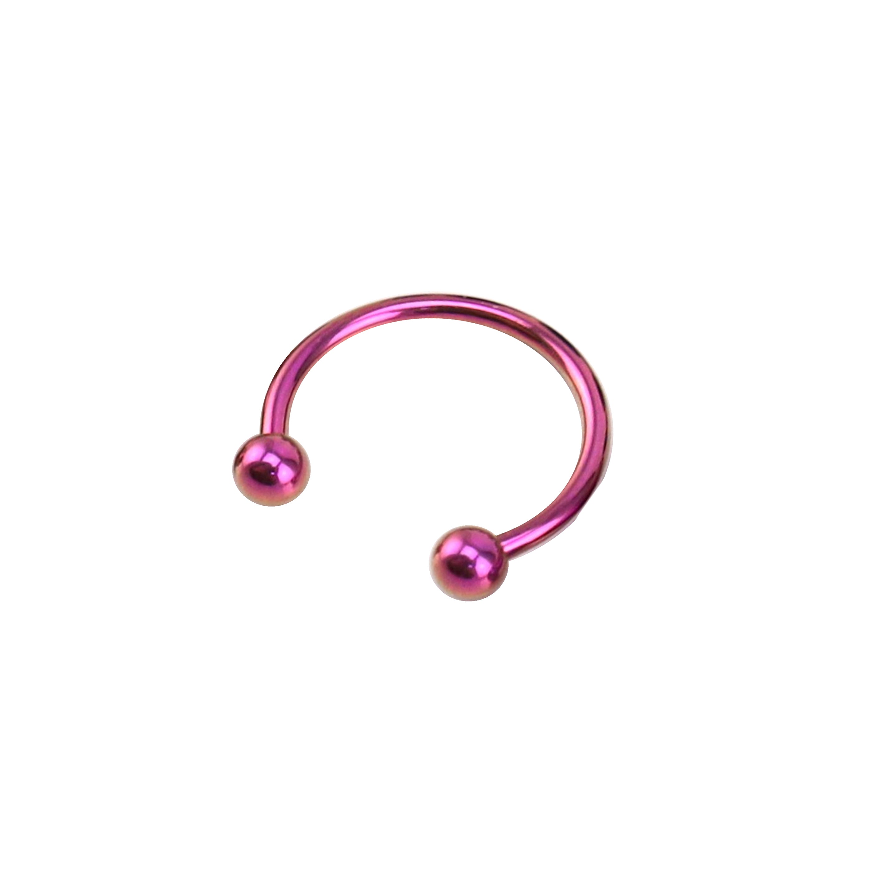 Classic Externally Threaded Titanium Horseshoe ring - Classic Externally Threaded Titanium Horseshoe ring - Deep Blue / 3 mm by CRUXJEWELRY