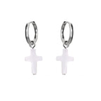 CRUX - MOP Cross Pendant stainless steel Earrings - CRUX - MOP Cross Pendant stainless steel Earrings - Set by CRUXJEWELRY