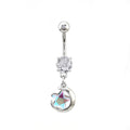 Star-Moon CZ Dangle Belly Ring - Star-Moon CZ Dangle Belly Ring - Default Title by CRUXJEWELRY