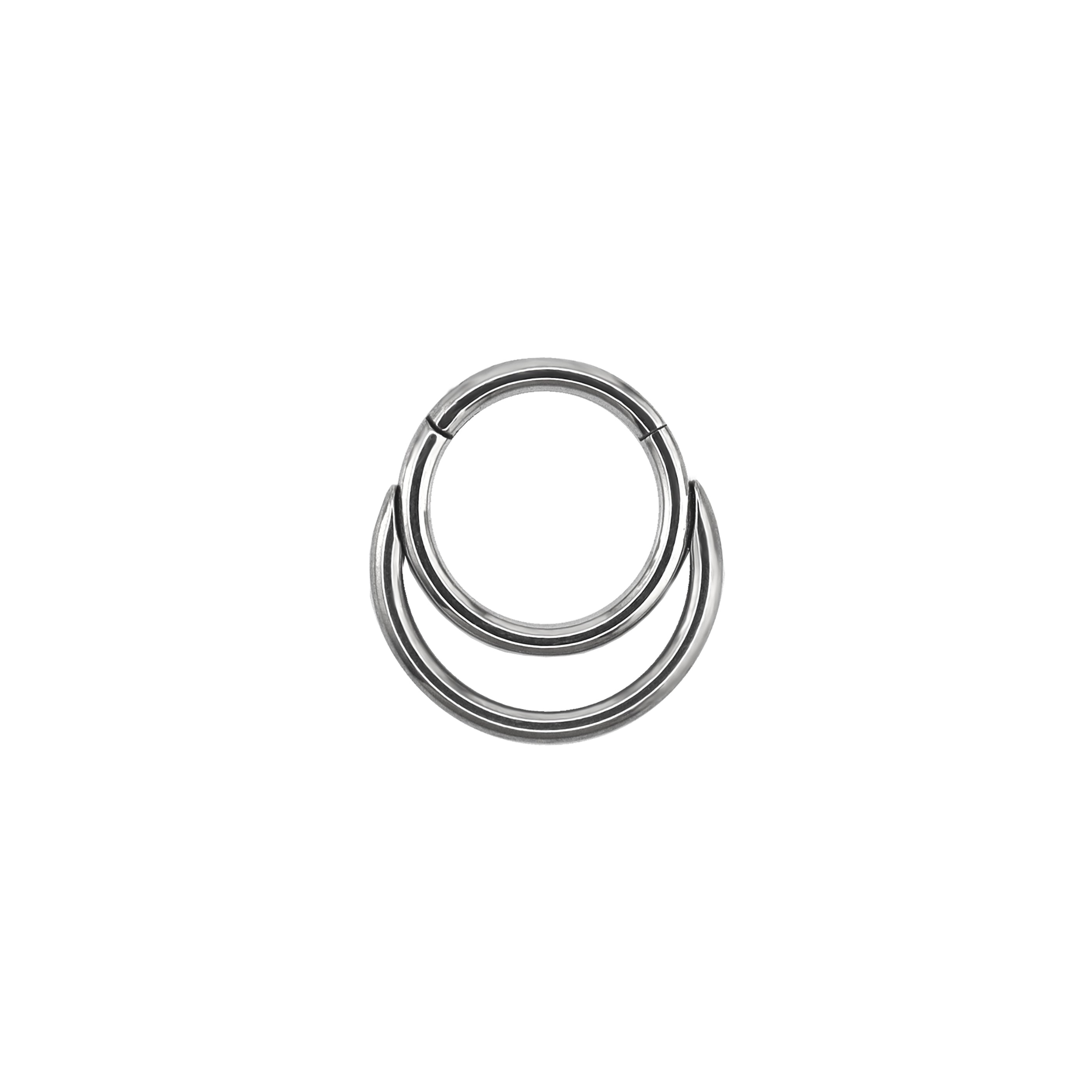 16G Moon stainless steel Segment Hoop - 16G Moon stainless steel Segment Hoop - Default Title by CRUXJEWELRY