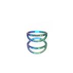 Double Hoop Engraved Titanium Segment Hoop - Double Hoop Engraved Titanium Segment Hoop - green-gradient by CRUXJEWELRY