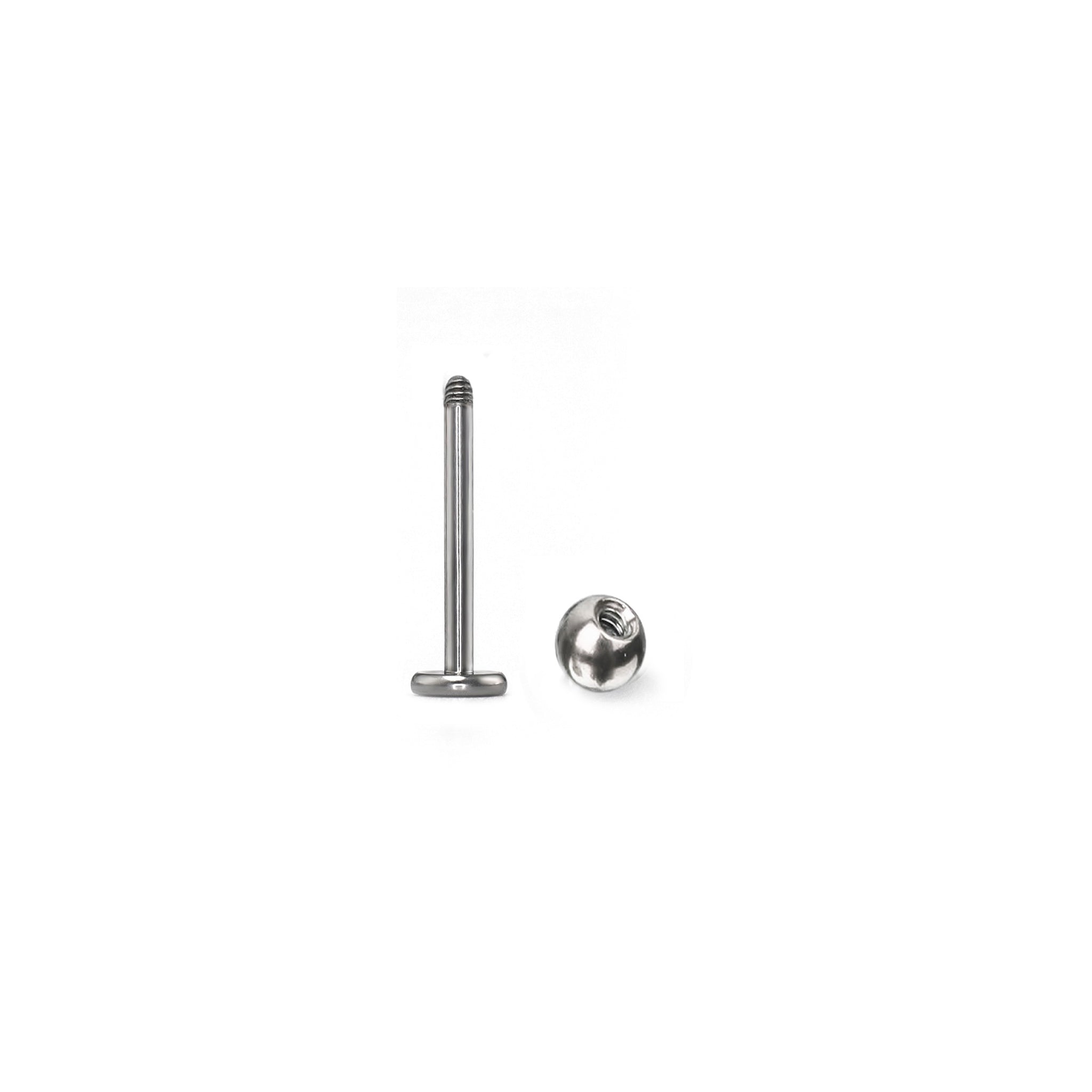 Basic Externally Threaded Titanium Lip Ring - Basic Externally Threaded Titanium Lip Ring - 6mm by CRUXJEWELRY