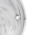 Prong-Set Heart CZ Internally Threaded Titanium Ear Studs - Prong-Set Heart CZ Internally Threaded Titanium Ear Studs - 6mm by CRUXJEWELRY