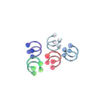 Jelly Opal Internally Threaded Titanium Horseshoe Ring - Jelly Opal Internally Threaded Titanium Horseshoe Ring - Blue-White Gradient / 4 mm / 8mm by CRUXJEWELRY