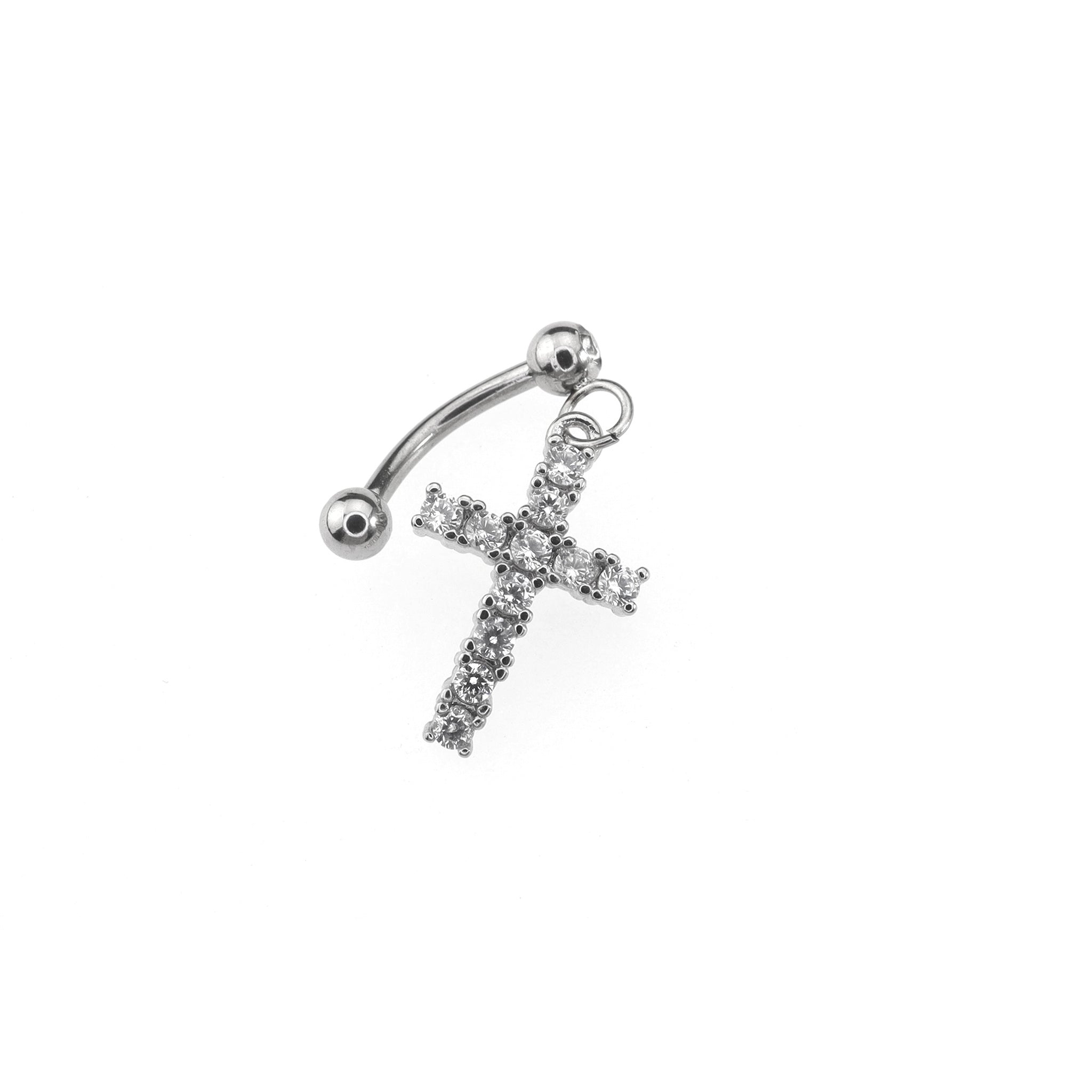 Heart CZ Stainless Steel Rook Stud - Heart CZ Stainless Steel Rook Stud - Default Title by CRUXJEWELRY