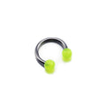Acrylic Glow Ball Septum Ring - Acrylic Glow Ball Septum Ring - Fluorescent Yellow / 8mm by CRUXJEWELRY