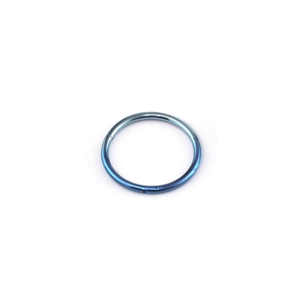 20G Thin Classic Titanium segment Hoop - 20G Thin Classic Titanium segment Hoop - Blue-White Gradient / 6mm by CRUXJEWELRY