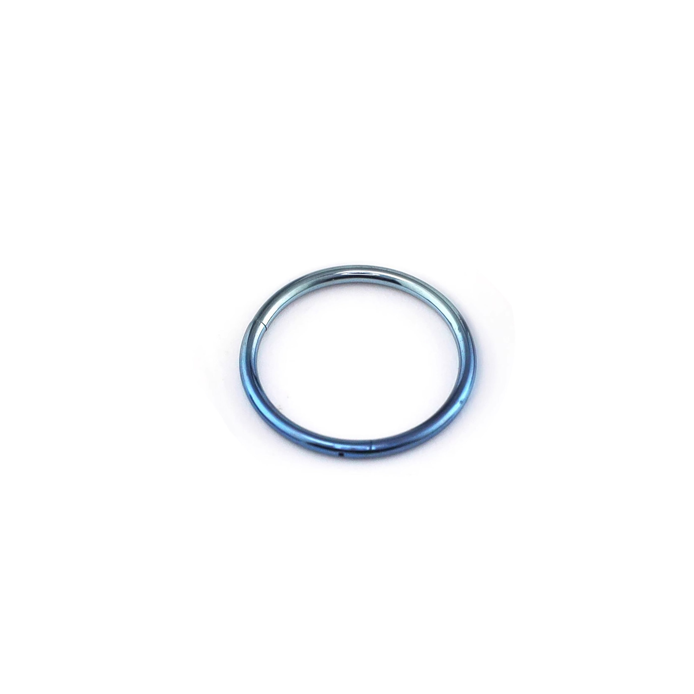 20G Thin Classic Titanium segment Hoop - 20G Thin Classic Titanium segment Hoop - Blue-White Gradient / 6mm by CRUXJEWELRY