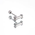 Paws & Purrs - Puppy's Bone Stainless Steel Tongue Stud - Paws & Purrs - Puppy's Bone Stainless Steel Tongue Stud - Sliver / 1.6mm/14G / 12mm by CRUXJEWELRY