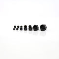 Thin Post Black CZ Stainless Steel Ear Stud - Thin Post Black CZ Stainless Steel Ear Stud - 2mm by CRUXJEWELRY