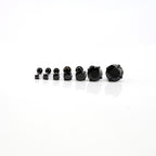 Thin Post Black CZ Stainless Steel Ear Stud - Thin Post Black CZ Stainless Steel Ear Stud - 2mm by CRUXJEWELRY