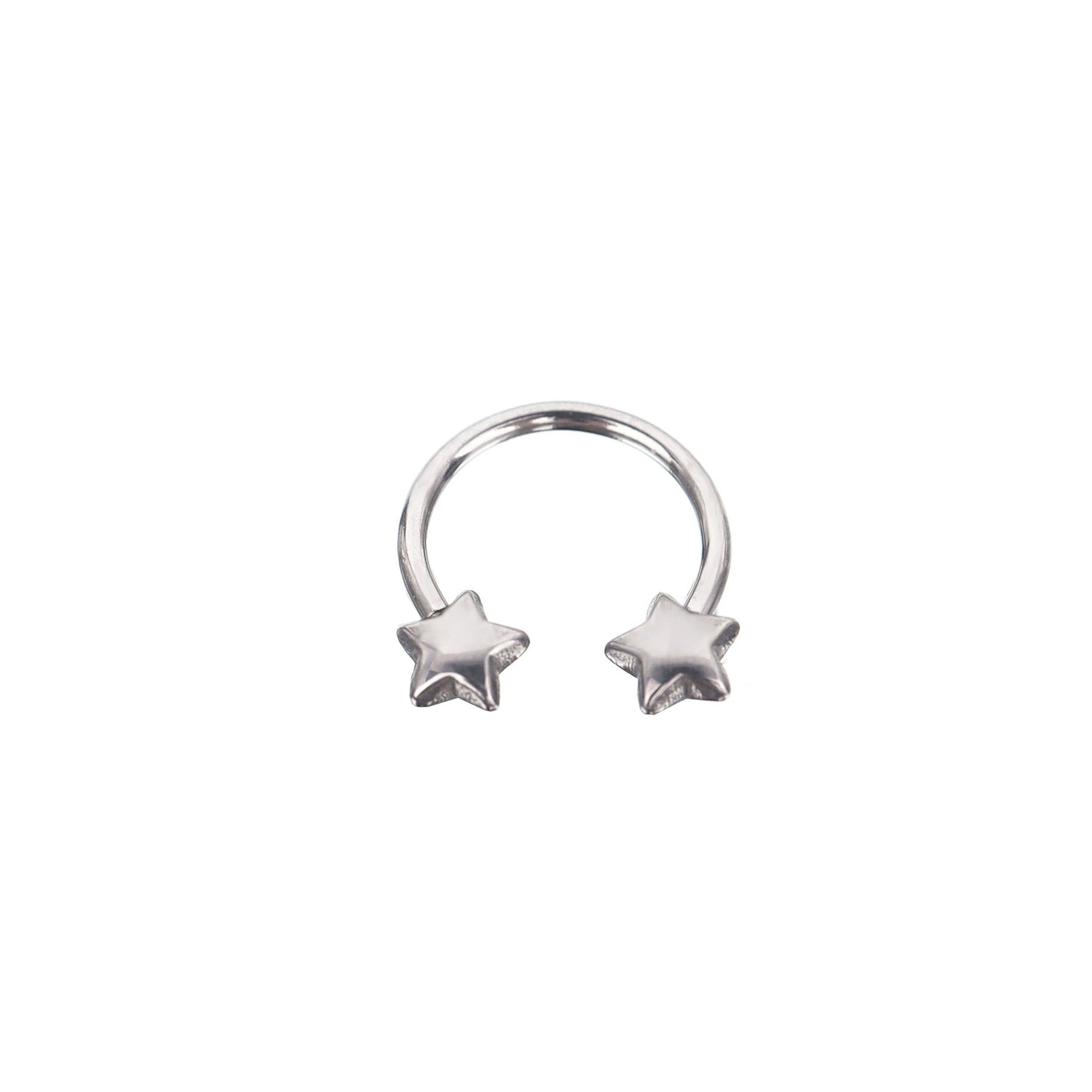 Star & Heart Horseshoe Septum Ring - Star & Heart Horseshoe Septum Ring - Star / 8 mm by CRUXJEWELRY