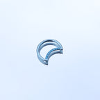 16G Moon CZ Titanium Segment Hoop - 16G Moon CZ Titanium Segment Hoop - Blue / 8mm by CRUXJEWELRY