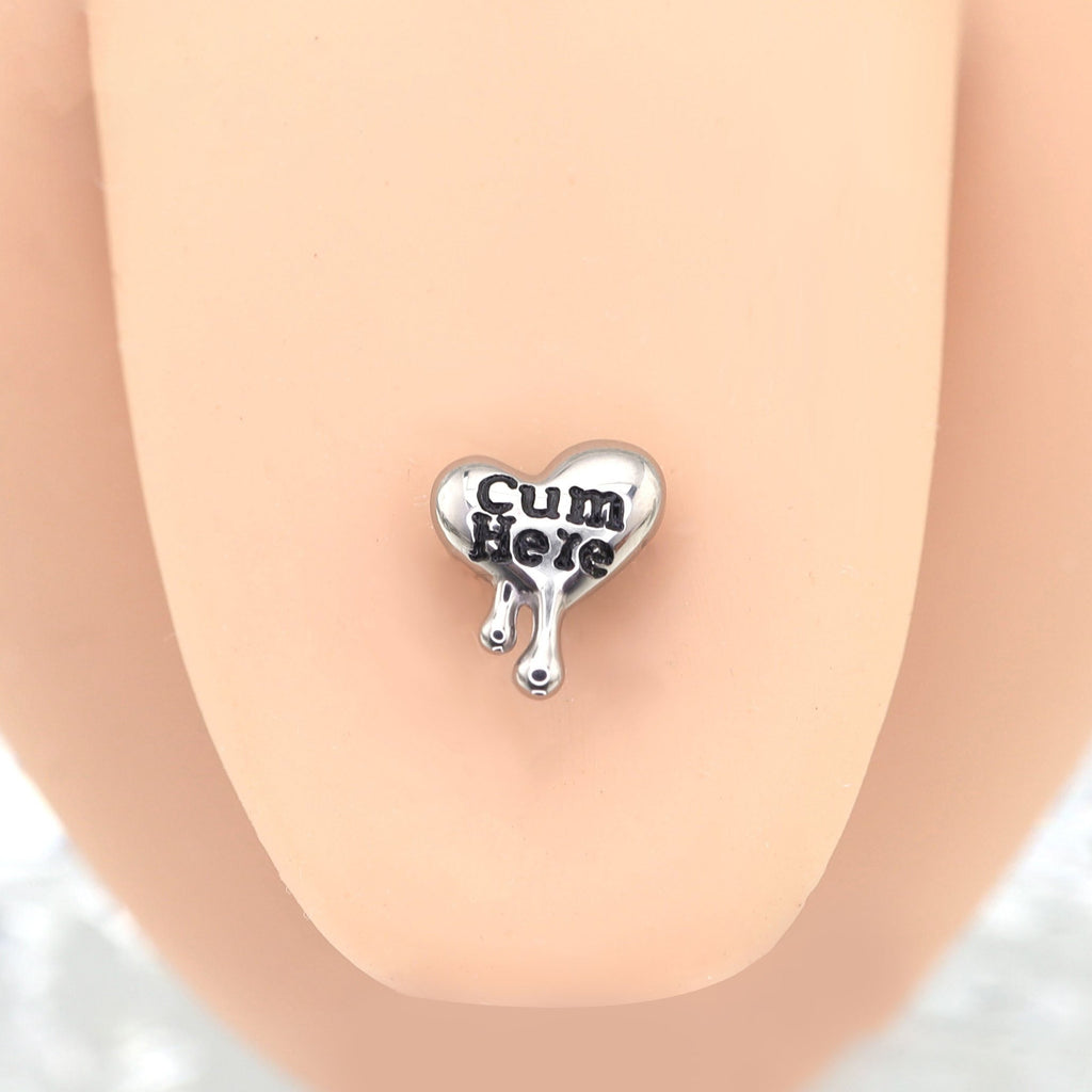 Cum Here Titanium tongue stud - Cum Here Titanium tongue stud - Default Title by CRUXJEWELRY
