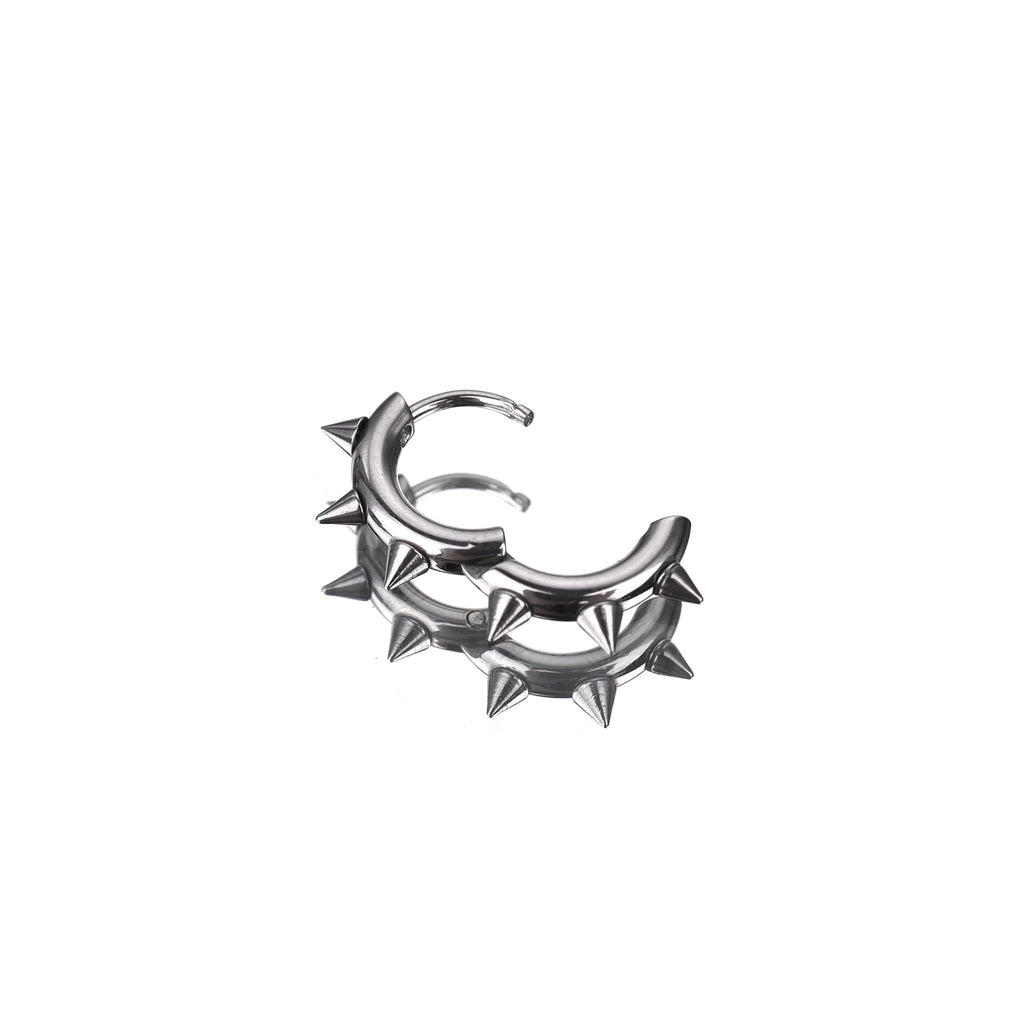 Six Small Spike Stainless Steel Earrings - Six Small Spike Stainless Steel Earrings - Single by CRUXJEWELRY