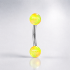 Opal Ball Titanium Eyebrow Barbell