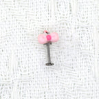 Kitty Bow Leopard Print Titanium Helix Earrings - Kitty Bow Leopard Print Titanium Helix Earrings - Leopard Print Kitty / 6mm by CRUXJEWELRY