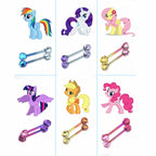 MLP Titanium Internally Threaded Zirconia Barbell - Tongue & Ear - MLP Titanium Internally Threaded Zirconia Barbell - Tongue & Ear - Rainbow Dash / 10mm by CRUXJEWELRY
