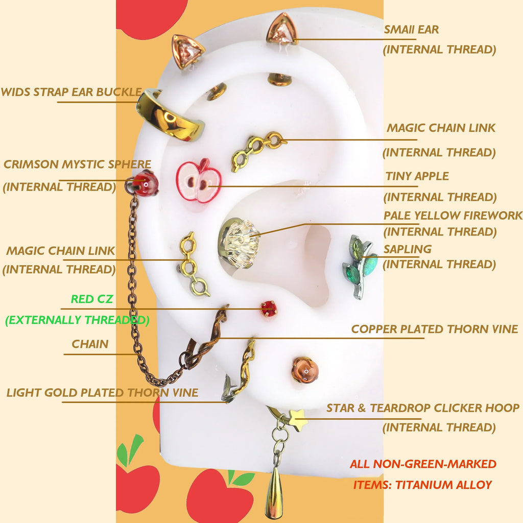 MLP Series Ear Accessories Set Curation - MLP Series Ear Accessories Set Curation - Rainbow Dash by CRUXJEWELRY