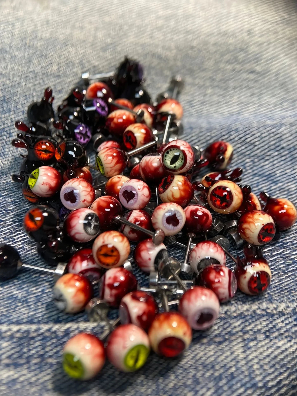 Cthulhu Eye Titanium Ear Studs - Mystery Box Collection - Cthulhu Eye Titanium Ear Studs - Mystery Box Collection - 1 PCS / Default - 6mm by CRUXJEWELRY