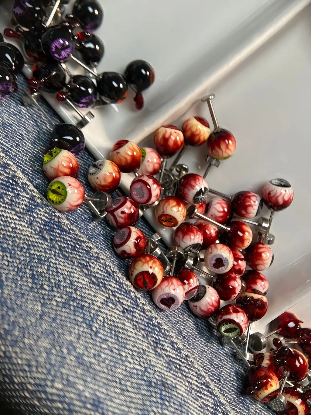 Cthulhu Eye Titanium Ear Studs - Mystery Box Collection - Cthulhu Eye Titanium Ear Studs - Mystery Box Collection - 1 PCS / Default - 6mm by CRUXJEWELRY