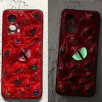 "Prismatic Void" 3D Slime Phone Case | Holographic Dragon Eye & Wet Texture Art