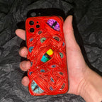 "Prismatic Void" 3D Slime Phone Case | Holographic Dragon Eye & Wet Texture Art
