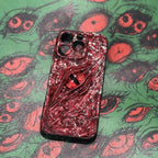 "Elemental Guardians" 3D Dragon Eye Phone Case | Hand-Painted Swirl Texture (Ice, Fire, Void)
