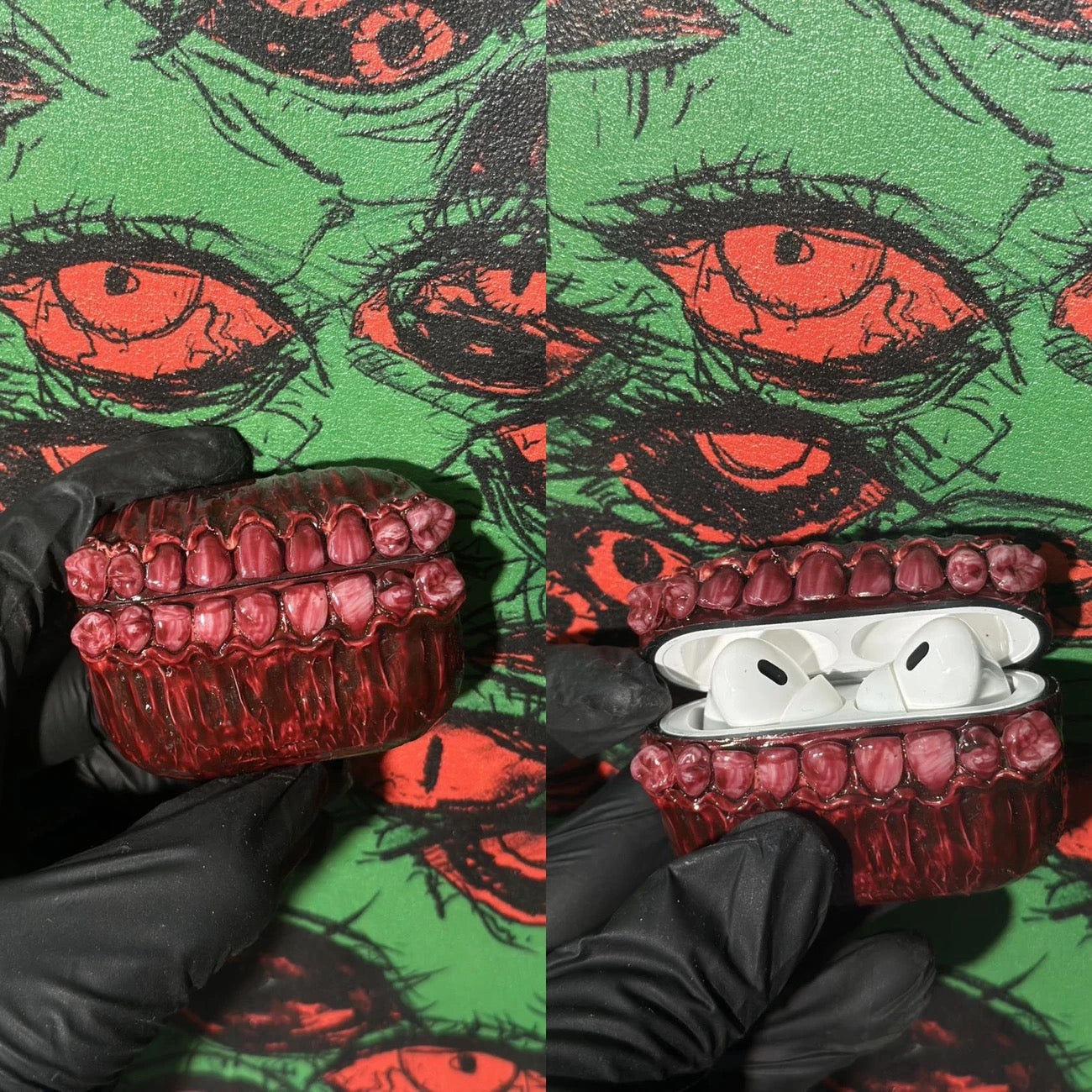 "Oddball Blobs" Creepy Cute 3D Phone Case | Handmade Weirdcore Monster Face & Big Mouth Art