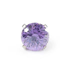 Clous d'oreilles en titane à filetage interne et zircon cubique violet taillé en forme de feu d'artifice 