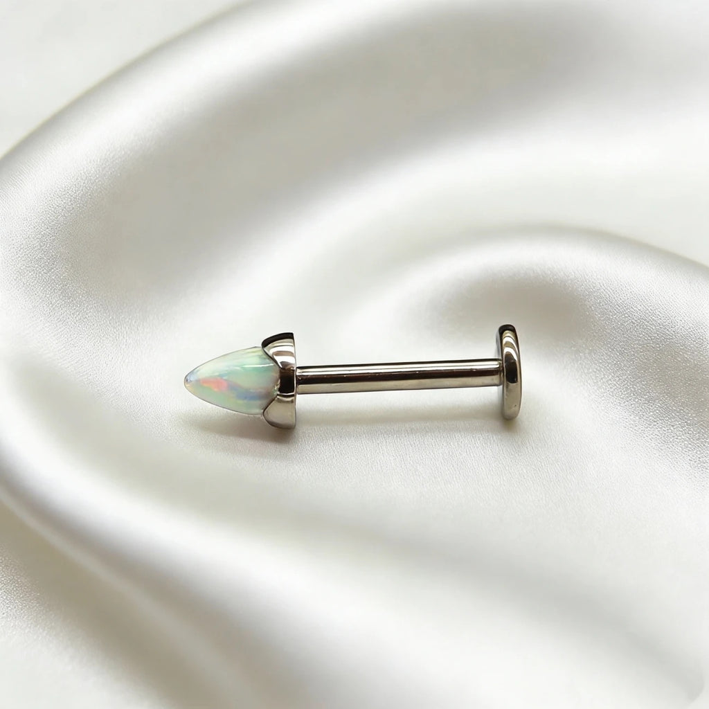Spike Opal Gewindeloser Titan-Nasenstecker 