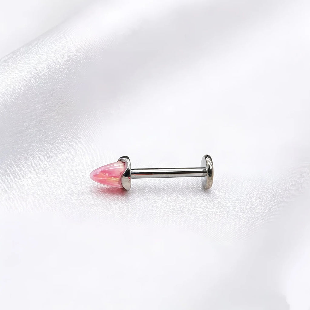 Spike Opal Gewindeloser Titan-Nasenstecker 
