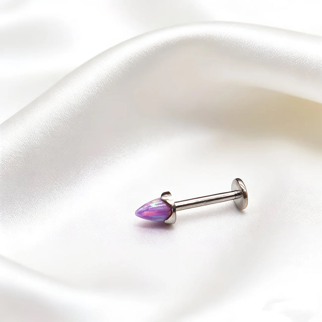 Spike Opal Gewindeloser Titan-Nasenstecker 