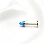 Spike Opal Gewindeloser Titan-Nasenstecker 