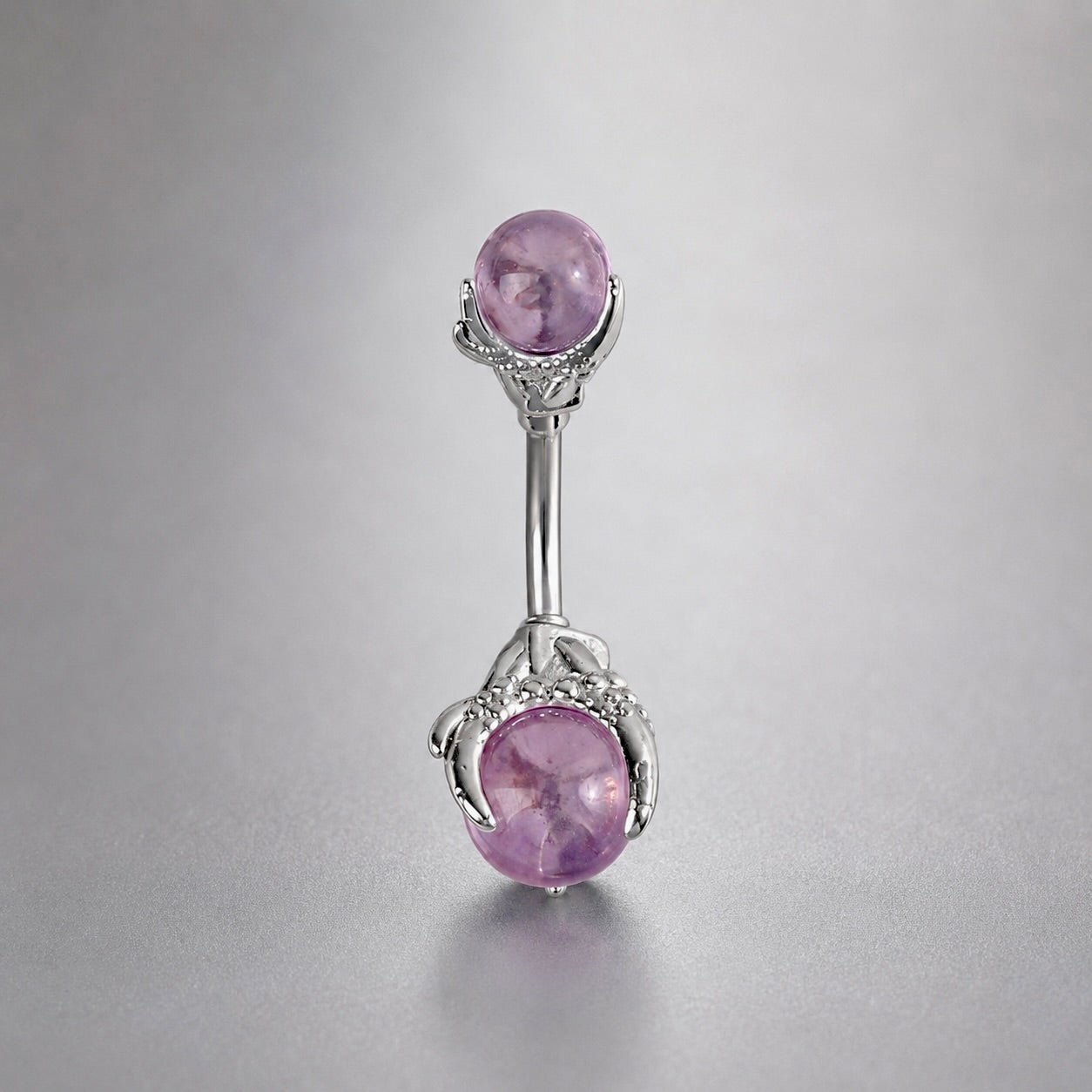 Crystal Orb Titanium Belly Ring