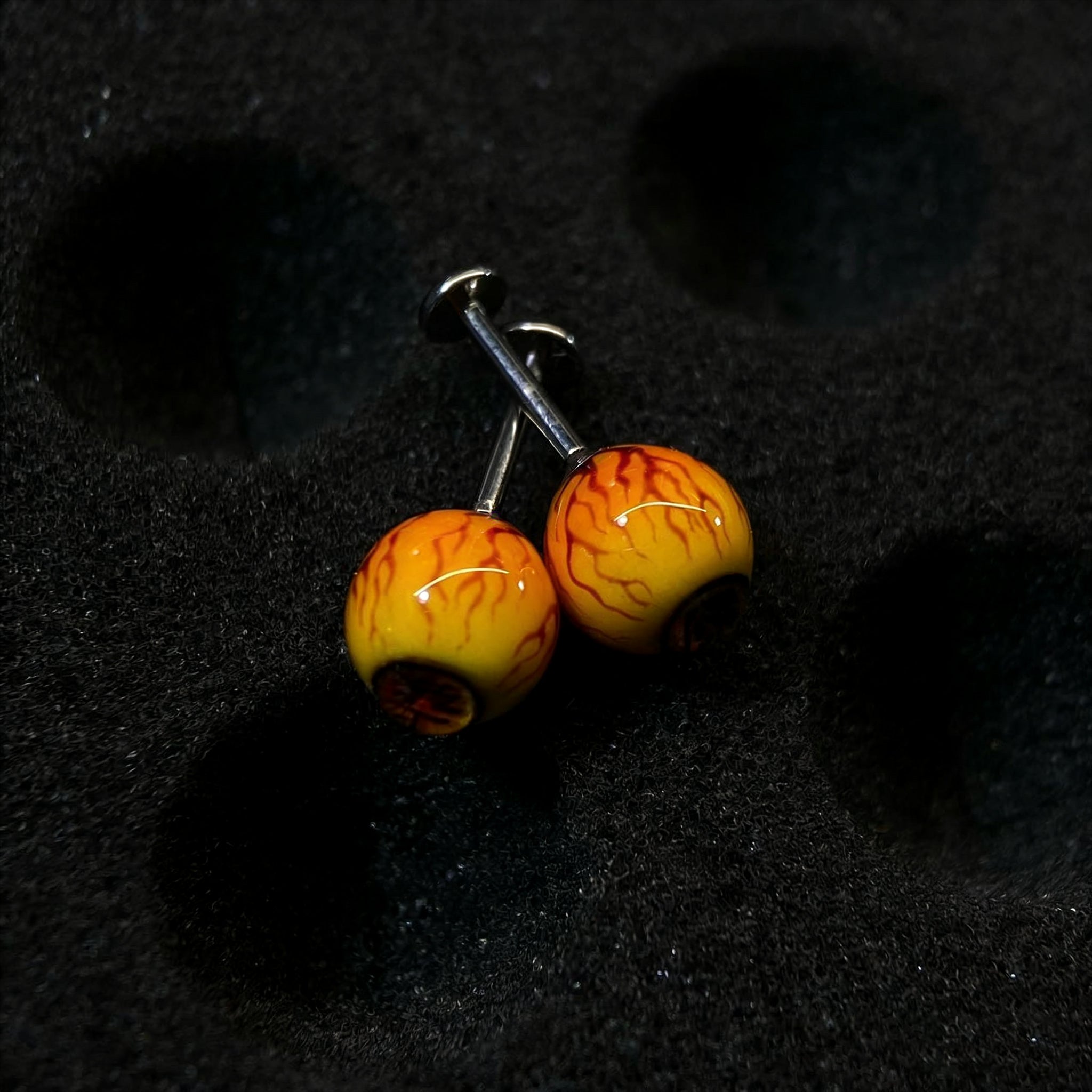 Cthulhu Eye - Demon Slayer | Upper Rank Six - Gyutaro / Daki | Ear/Lip/Tongue Studs - Cthulhu Eye - Demon Slayer | Upper Rank Six - Gyutaro / Daki | Ear/Lip/Tongue Studs - Upper Rank - Daki ( 1PCS x 上弦 ) / Flat-Back（Default） / 4mm by CRUXJEWELRY