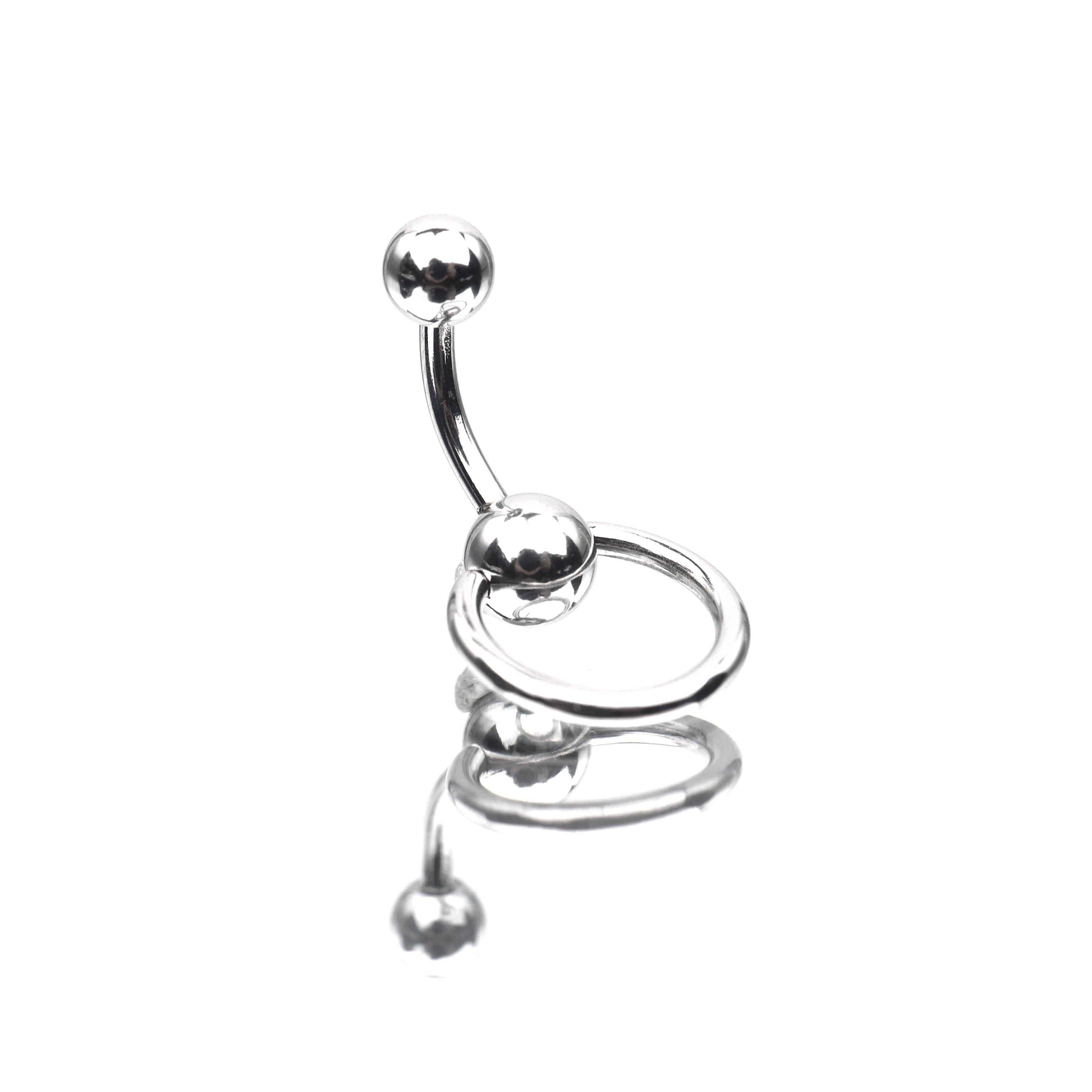 Spinning Ball stainless steel Belly Ring - Spinning Ball stainless steel Belly Ring - 1.2mm/16G / 6mm by CRUXJEWELRY