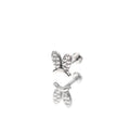 Bunny Ear CZ Stainless Steel Ear Studs - Bunny Ear CZ Stainless Steel Ear Studs - 6mm by CRUXJEWELRY