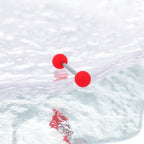 Colorful Acrylic Barbell - Colorful Acrylic Barbell - Bright Red / 8mm by CRUXJEWELRY