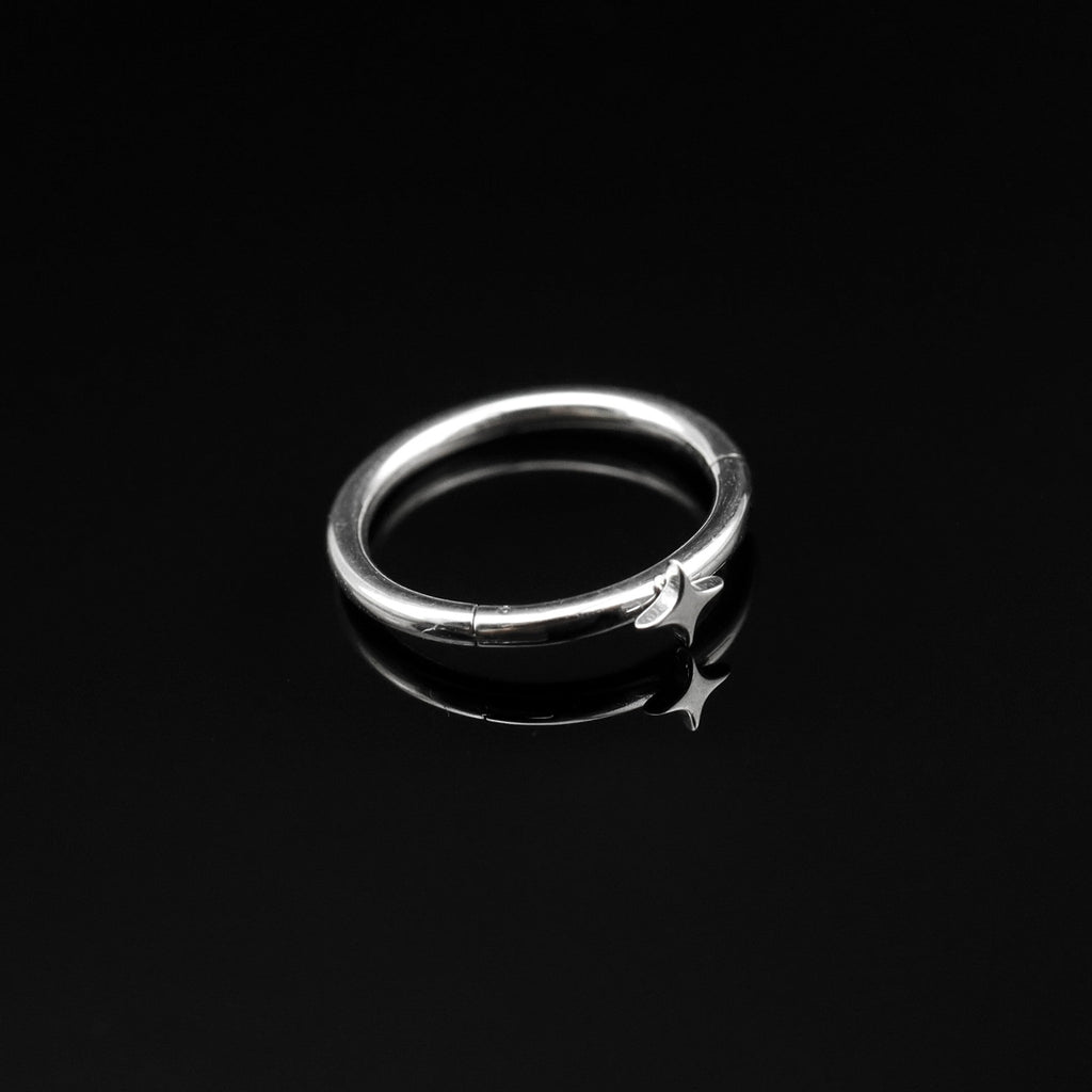 Micro Square Star Clicker Lip Ring - Micro Square Star Clicker Lip Ring - 8mm by CRUXJEWELRY