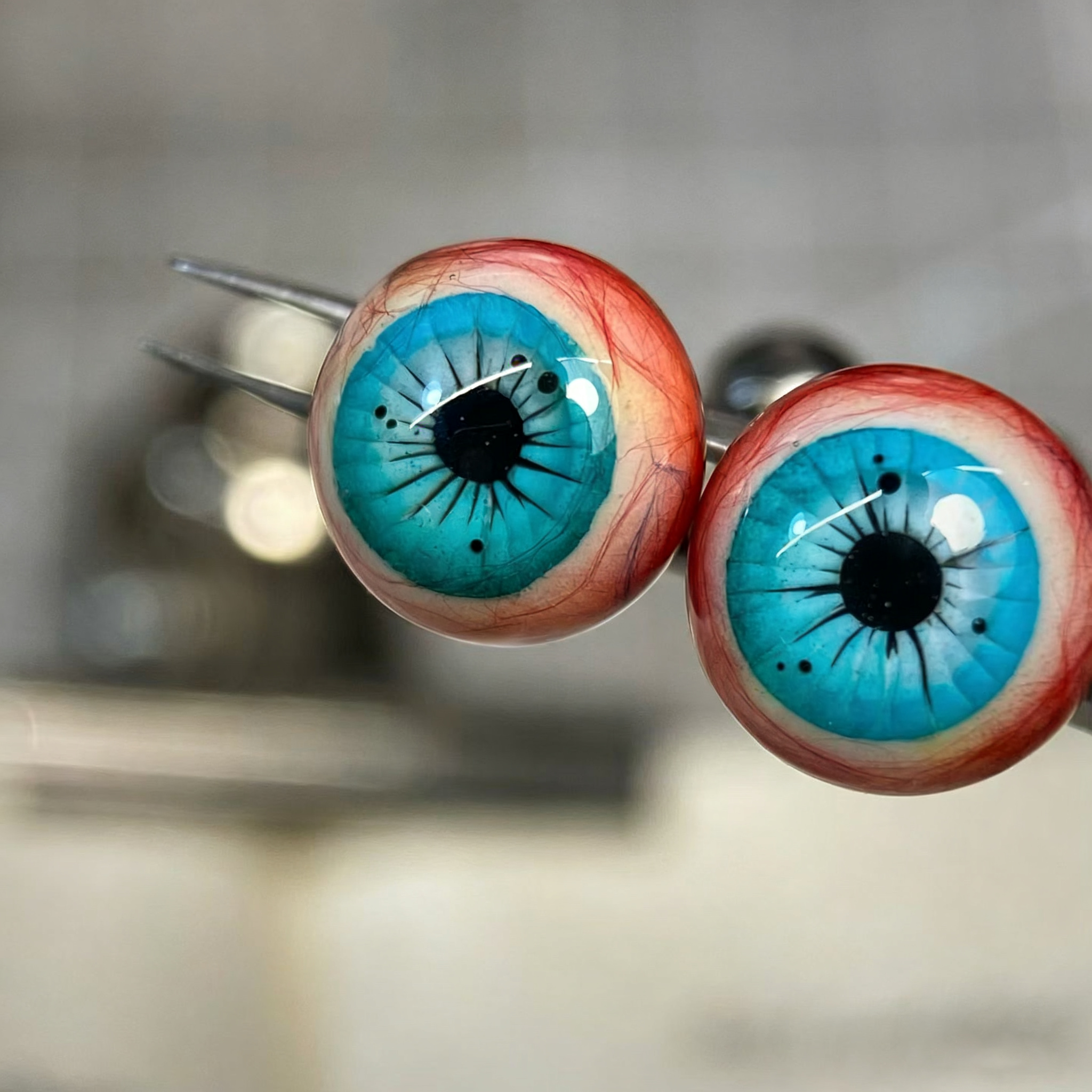 Cthulhu Eye - Realistic Handcrafted Eyeball |  Tongue/Ear/Lip  Titanium Studs