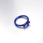 Cross Titanium Segment Nose Ring - Cross Titanium Segment Nose Ring - Blue / 8mm by CRUXJEWELRY